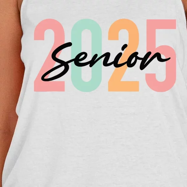 Senior 2025 Class Of 2025 Seniors Graduation 2025 Graduate Women's Knotted Racerback Tank