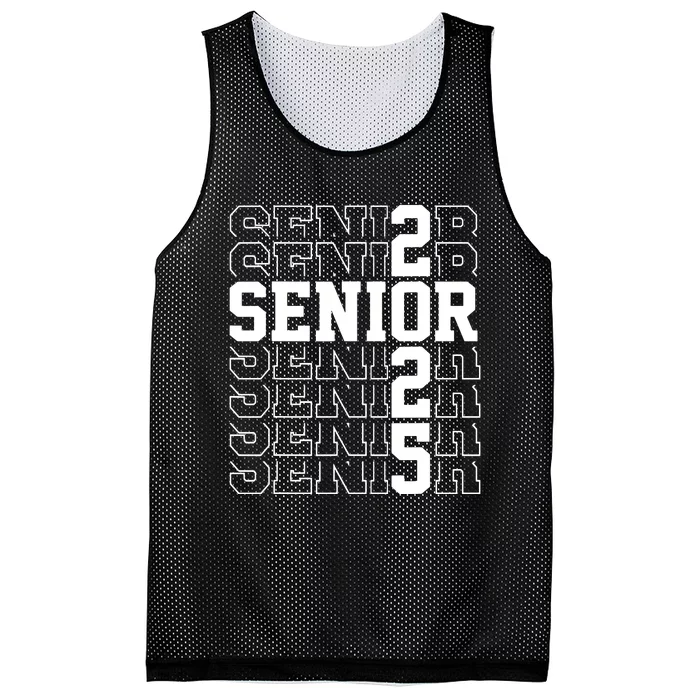 Senior 2025 Class Of 2025 Seniors Graduation 2025 Senior 25 Mesh Reversible Basketball Jersey Tank