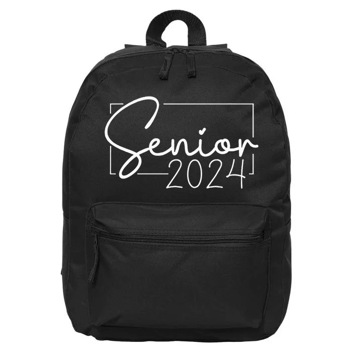 Senior 2024 Class of 2024 Graduation 16 in Basic Backpack TeeShirtPalace