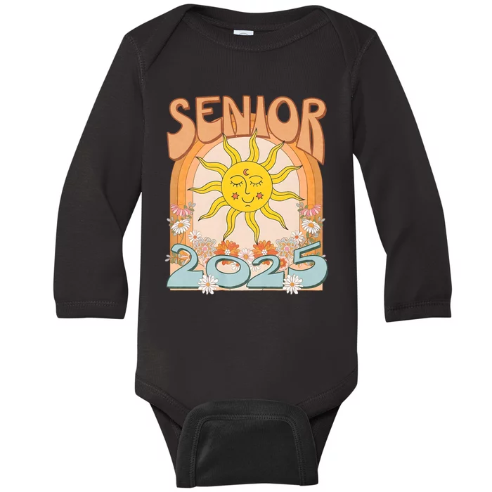 Senior 2025 Class Of 2025 Seniors Graduation 2025 Funny Baby Long Sleeve Bodysuit