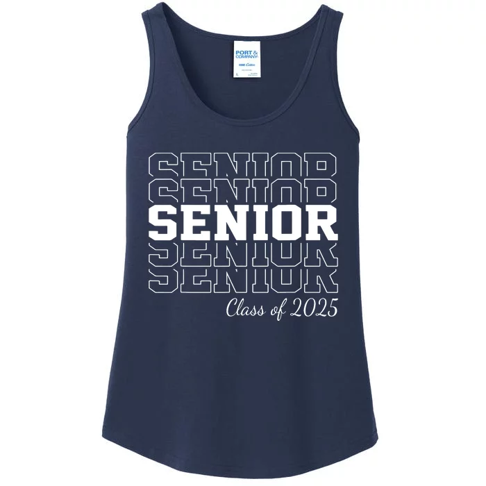 Senior 2025 Class Of 2025 Seniors Graduation 2025 Senior 25 Ladies Essential Tank