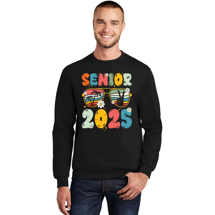 Senior 2025 Class Of 2025 Seniors Graduation Retro Groovy Sweatshirt