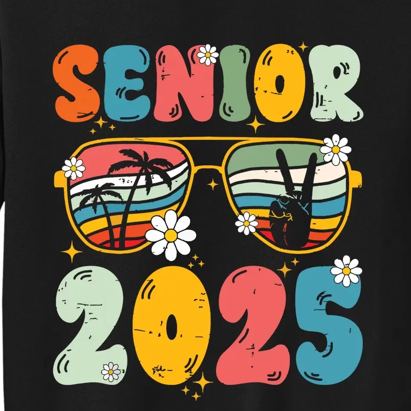 Senior 2025 Class Of 2025 Seniors Graduation Retro Groovy Sweatshirt