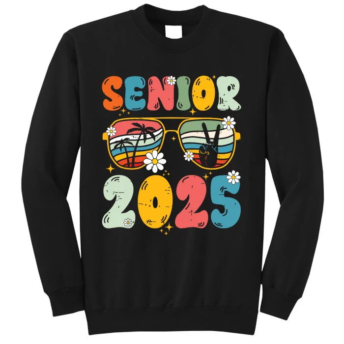 Senior 2025 Class Of 2025 Seniors Graduation Retro Groovy Sweatshirt