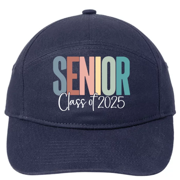 Senior 2025 Class Of 2025 7-Panel Snapback Hat