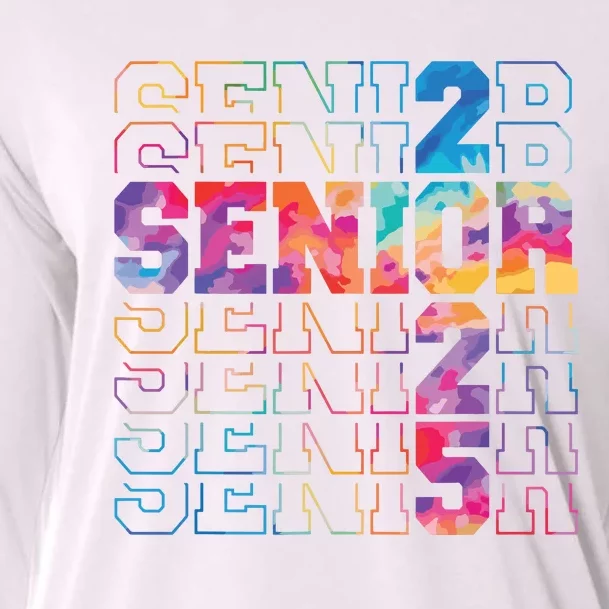 Senior 2025 Class Of 2025 Tie Dye Senior 25 Graduation Cooling Performance Long Sleeve Crew