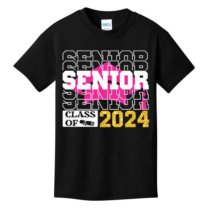 Senior 2024 Class Of 2024 Seniors Graduation 24 Kids T-Shirt ...