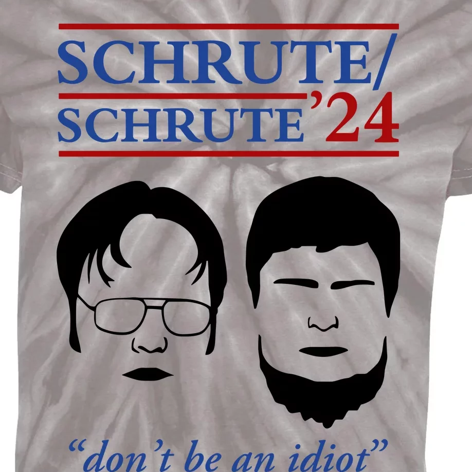 Schrute 24 DonT Be An Idiot Kids Tie-Dye T-Shirt