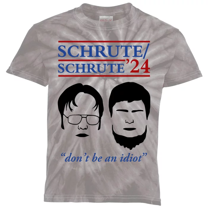 Schrute 24 DonT Be An Idiot Kids Tie-Dye T-Shirt