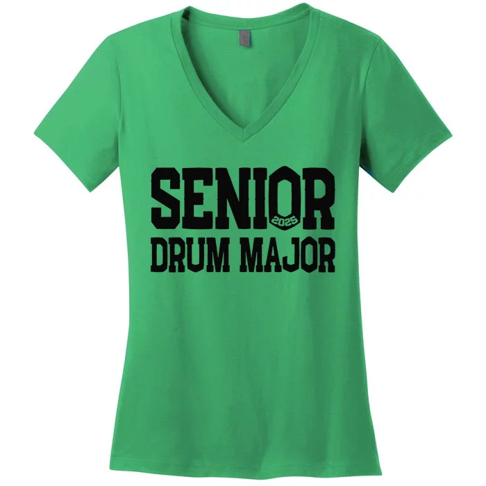 Senior 2025 Drum Major 2025 Class Of 2025 Women's V-Neck T-Shirt