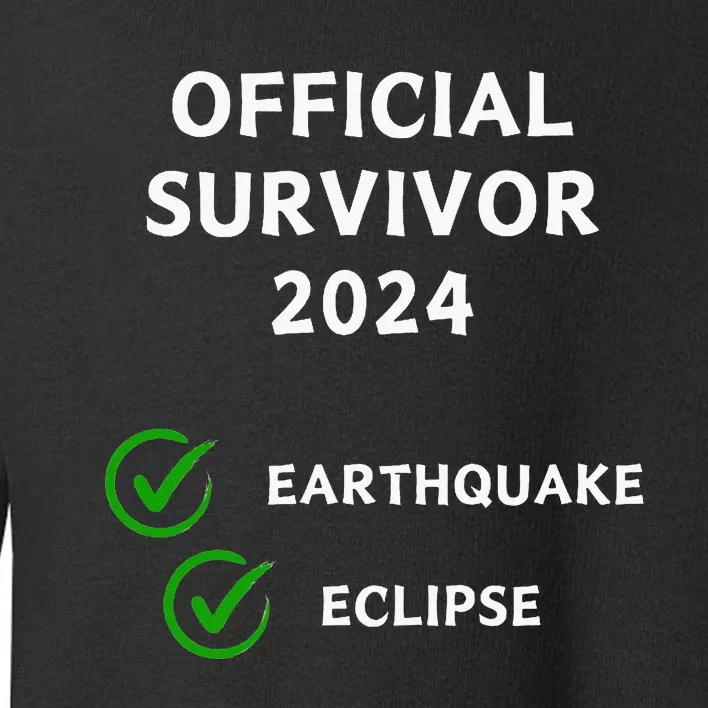 Survivor 2024 Earthquake Eclipse Toddler Sweatshirt