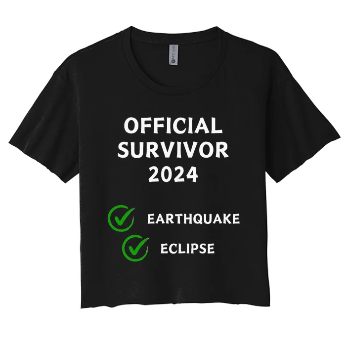 Survivor 2024 Earthquake Eclipse Women's Crop Top Tee