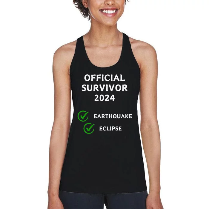 Survivor 2024 Earthquake Eclipse Women's Racerback Tank