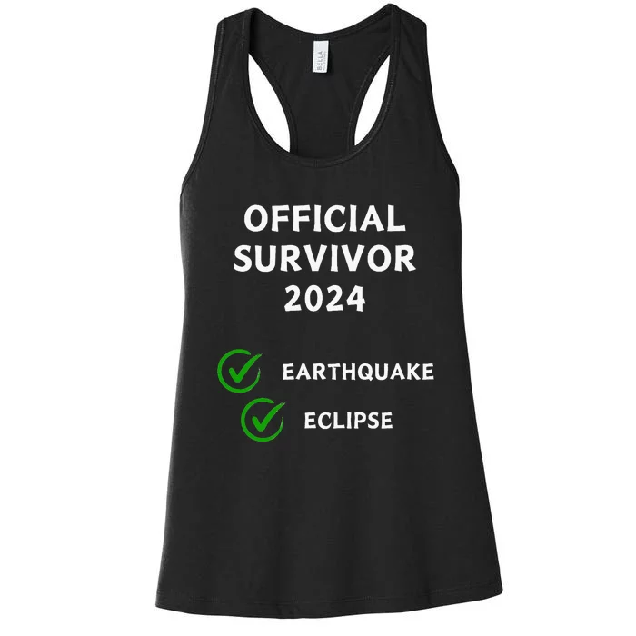 Survivor 2024 Earthquake Eclipse Women's Racerback Tank