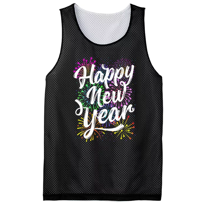 Supplies 2025 Family Matching Fireworks Happy New Year Party Gift Mesh Reversible Basketball Jersey Tank