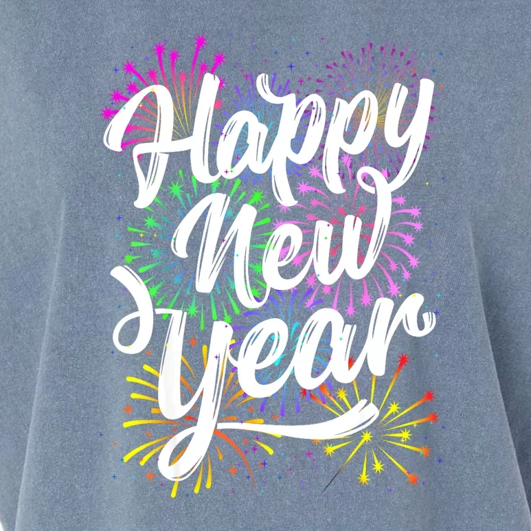 Supplies 2025 Family Matching Fireworks Happy New Year Party Gift Garment-Dyed Women's Muscle Tee