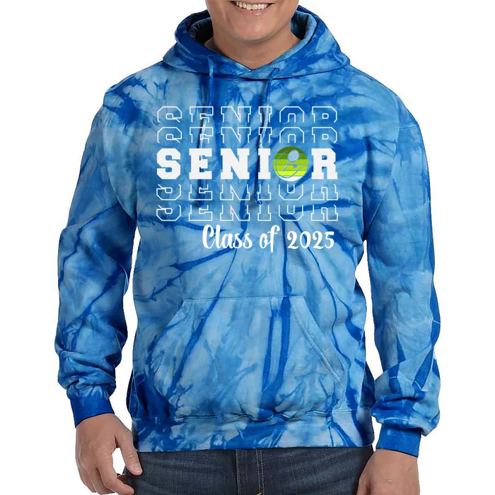 Senior 2025 Family Class Of 2025 Tennis Graduation Great Gift Tie Dye Hoodie