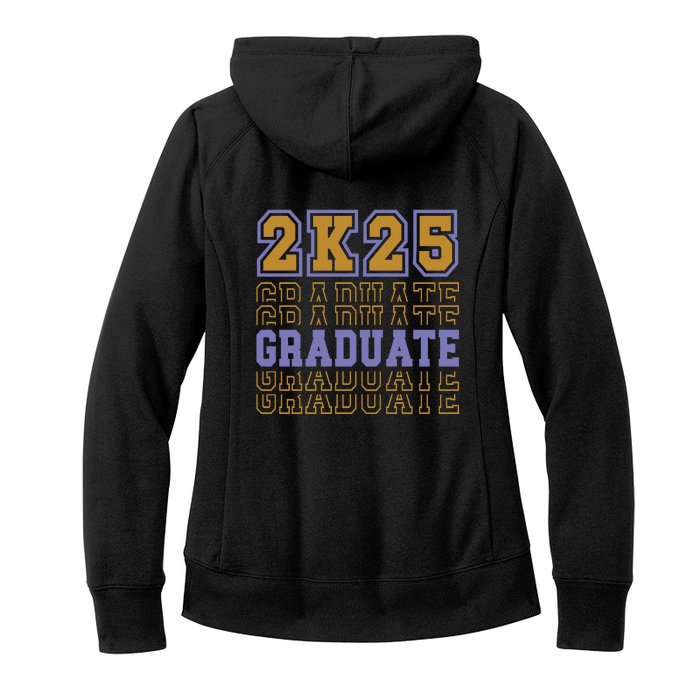 Senior 2025 Front And Back Design Front & Back Women's Fleece Hoodie