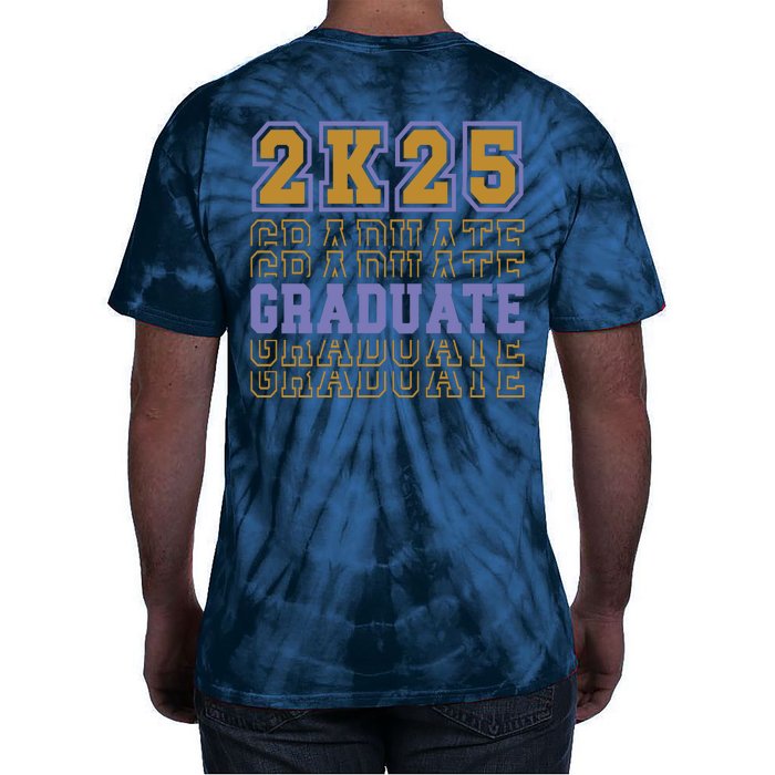 Senior 2025 Front And Back Design Front & Back Tie-Dye T-Shirt