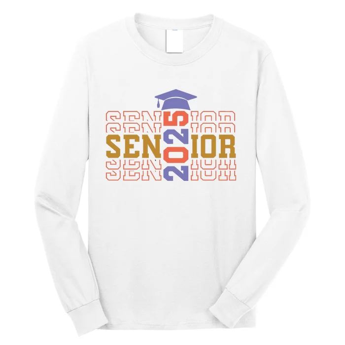 Senior 2025 Front And Back Design Front & Back Long Sleeve Shirt