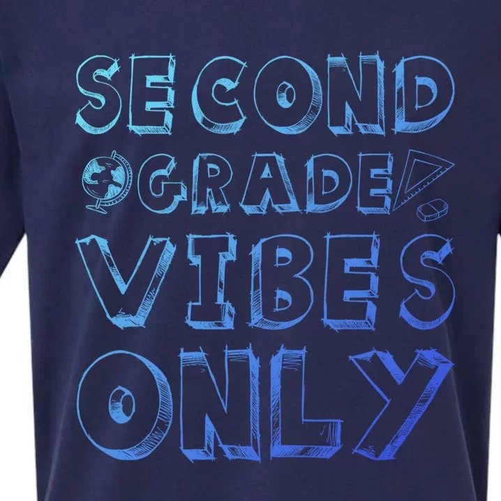 School 2Nd Grade Gift Back To School Second Grade Vibes Only Gift Sueded Cloud Jersey T-Shirt