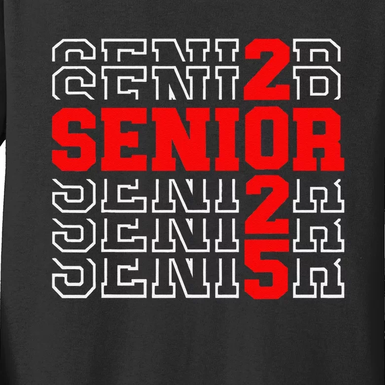 Senior 2025 Graduation 2025 Class Of 2025 Gift Kids Long Sleeve Shirt