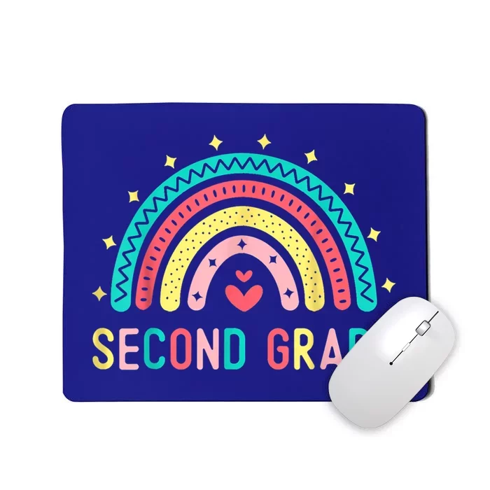 Second 2Nd Grade Rainbow Back To School Teacher Student Gift Mousepad