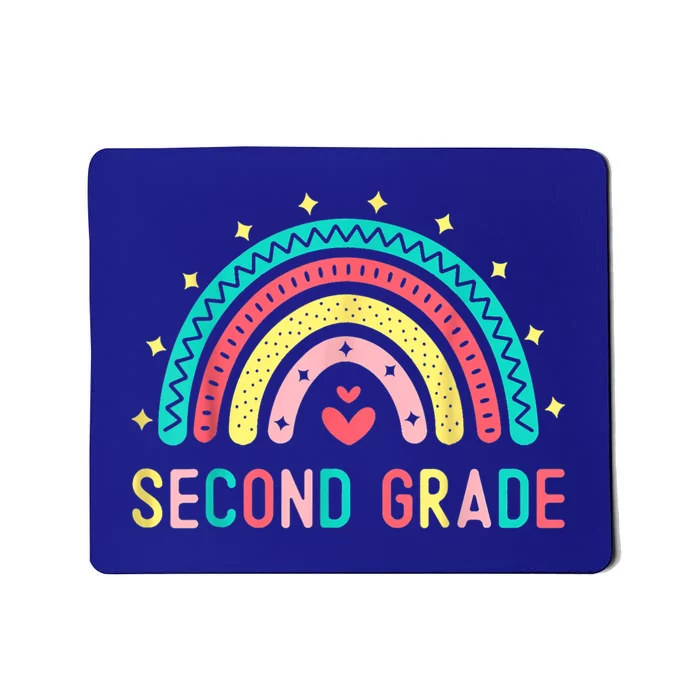 Second 2Nd Grade Rainbow Back To School Teacher Student Gift Mousepad