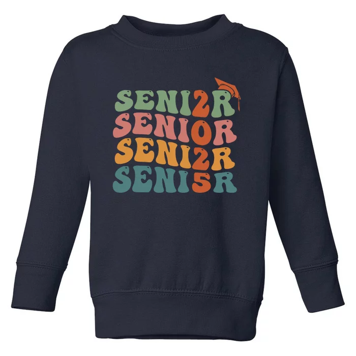 Senior 2025 Girl Class Of 2025 Graduate College High School Toddler Sweatshirt