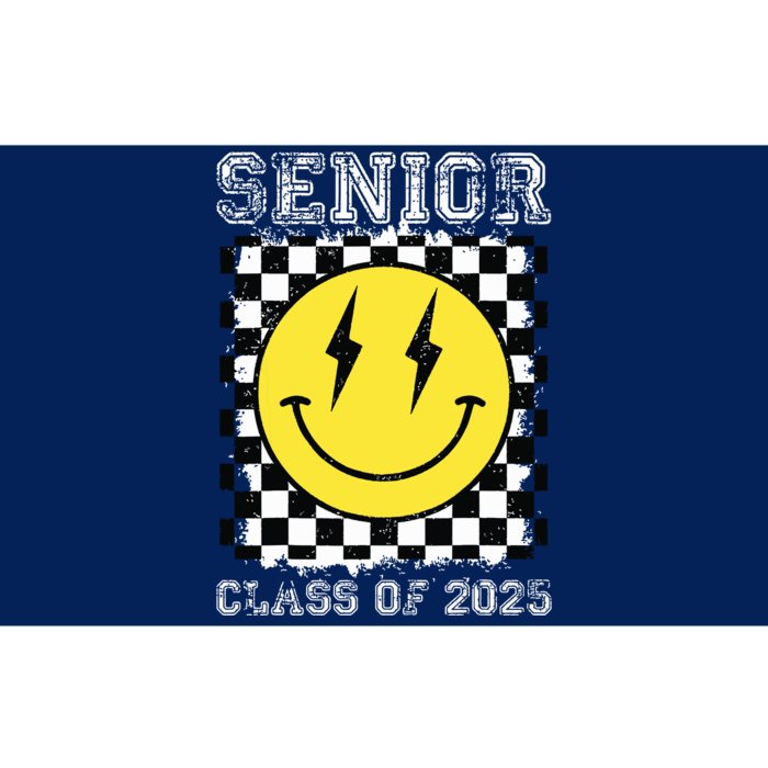 Senior 2025 Graduation Retro Happy Smile Face Class Of 2025 Bumper Sticker