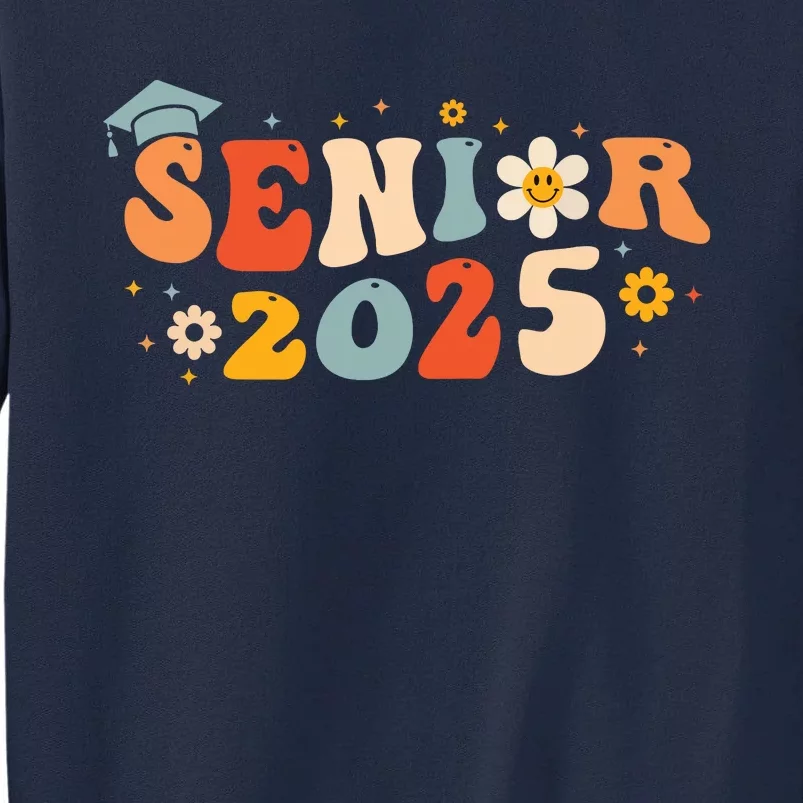 Senior 2025 Groovy Retro Senior Class Of 2025 Graduation Tall Sweatshirt