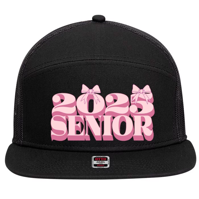 Senior 2025 Graduation 7 Panel Mesh Trucker Snapback Hat