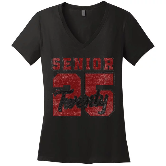 Senior 2025 Graduation Class Of 2025 Back To School Women's V-Neck T-Shirt