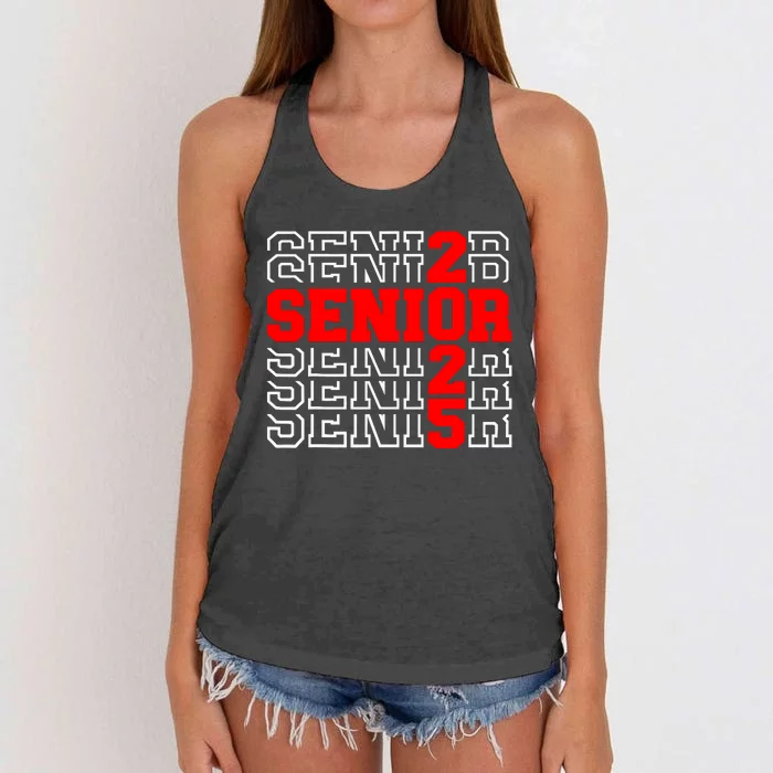 Senior 2025 Graduation 2025 Class Of 2025 Women's Knotted Racerback Tank