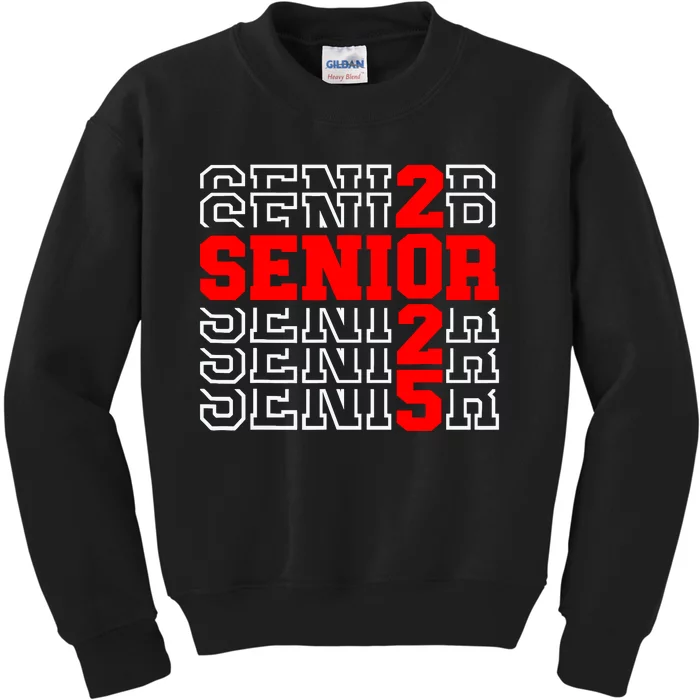 Senior 2025 Graduation 2025 Class Of 2025 Kids Sweatshirt