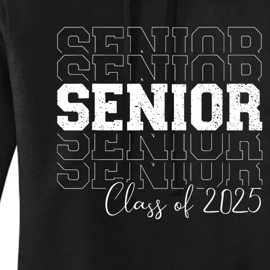 Senior 2025 Graduate College University Graduation Women's Pullover Hoodie