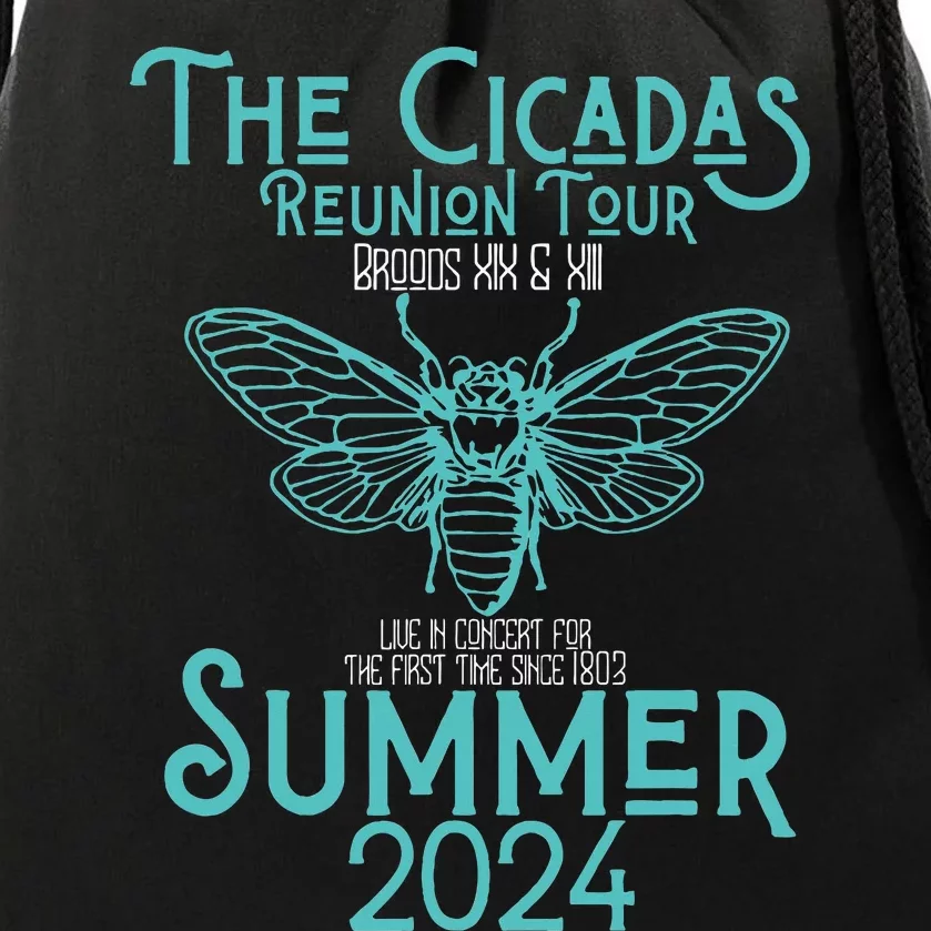 Summer 2024 Insect The Cicada Reunion Broods Xix & Xiii Drawstring Bag