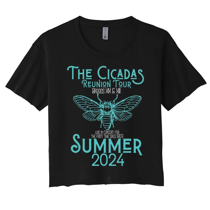 Summer 2024 Insect The Cicada Reunion Broods Xix & Xiii Women's Crop Top Tee