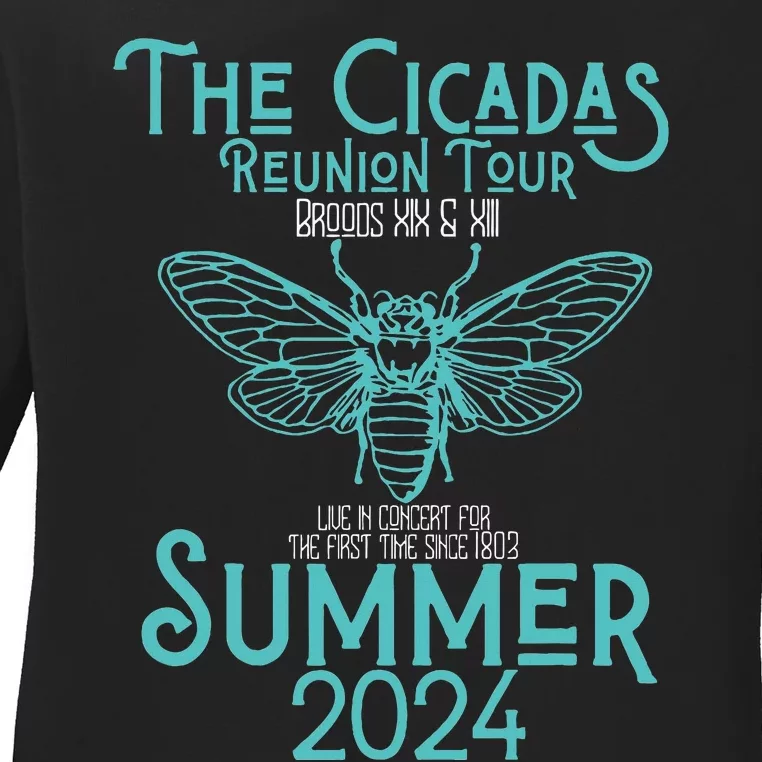 Summer 2024 Insect The Cicada Reunion Broods Xix & Xiii Ladies Long Sleeve Shirt