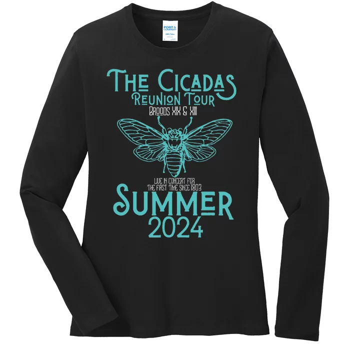 Summer 2024 Insect The Cicada Reunion Broods Xix & Xiii Ladies Long Sleeve Shirt