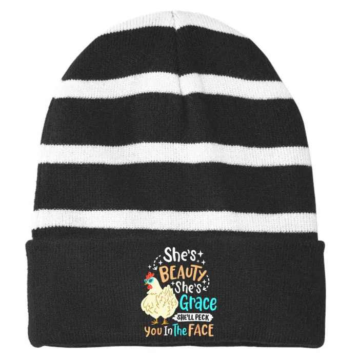 Sister 24 Loading For Pregnancy Announcement Striped Beanie with Solid Band