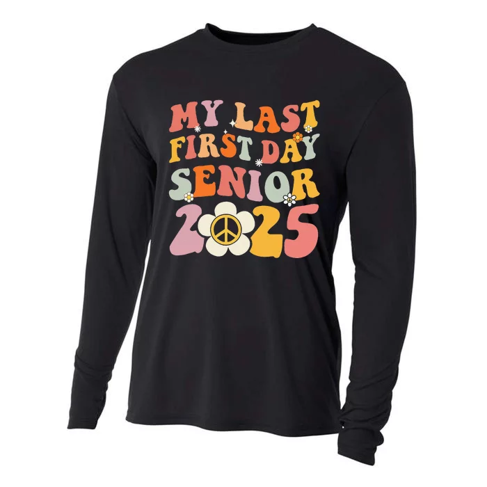 Senior 2025 My First Last Day College Graduation Year Cooling Performance Long Sleeve Crew