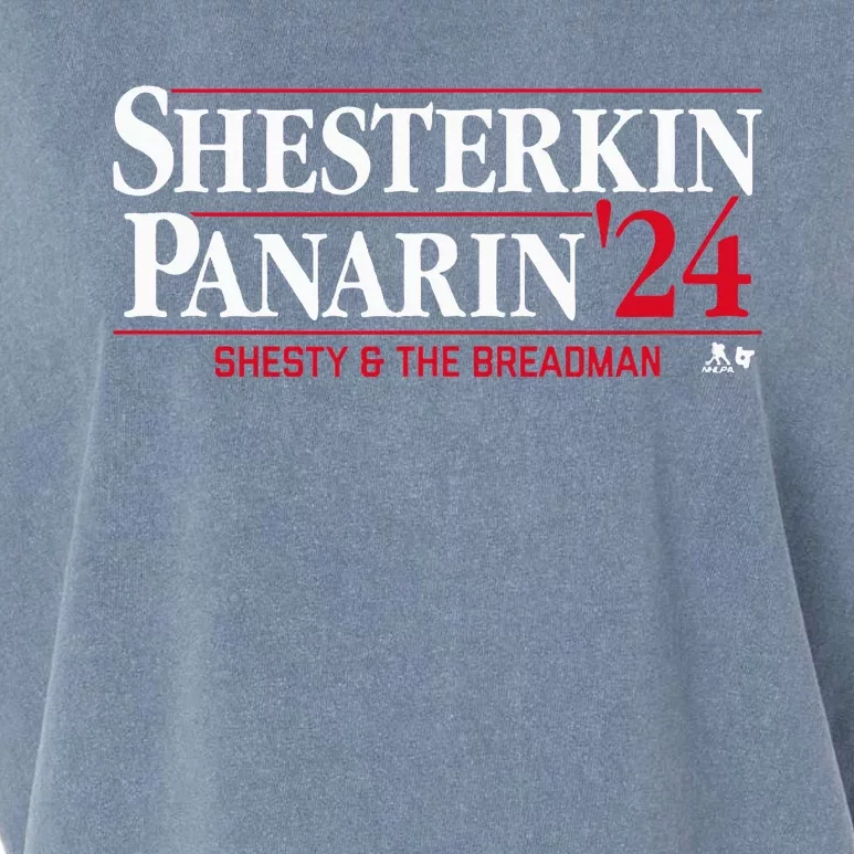 Shesterkinpanarin 24 New York Hockey Garment-Dyed Women's Muscle Tee