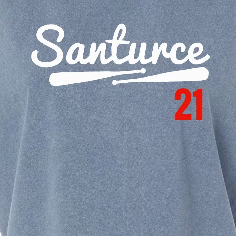 Santurce 21 Puerto Rico Baseball Garment-Dyed Women's Muscle Tee