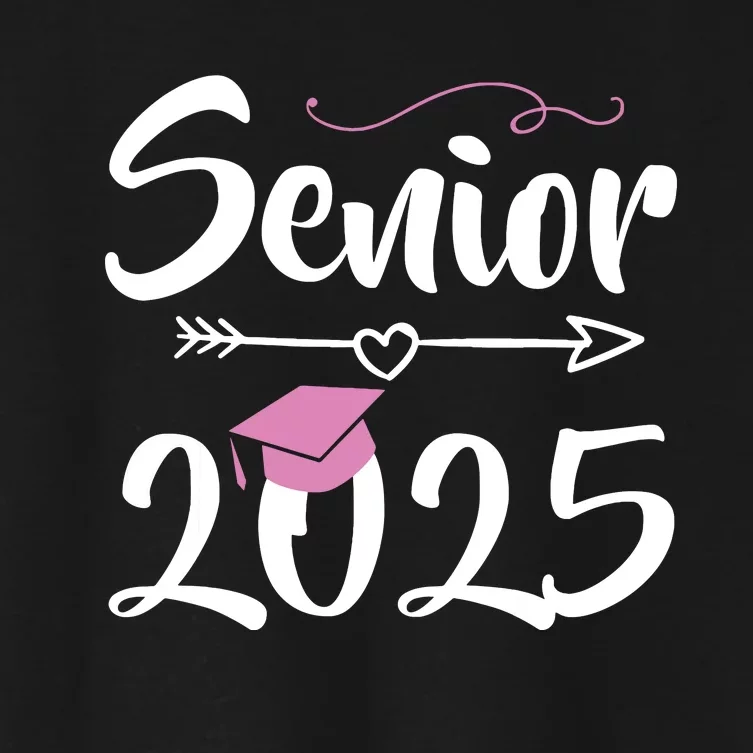 Senior 2025 Pink Tassel Class Of 2025 Graduate Graduation Women's Crop Top Tee