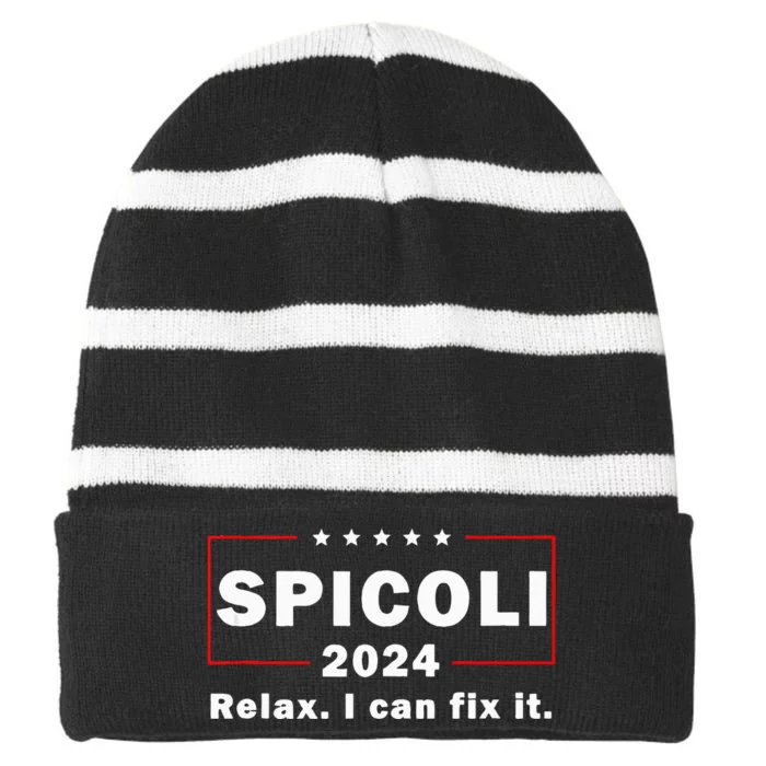 Spicoli 2024 Relax I Can Fix It Striped Beanie with Solid Band