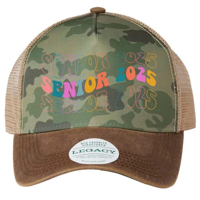 Senior 2025 Retro Class Of 2025 Seniors Graduation Legacy Tie Dye Trucker Hat