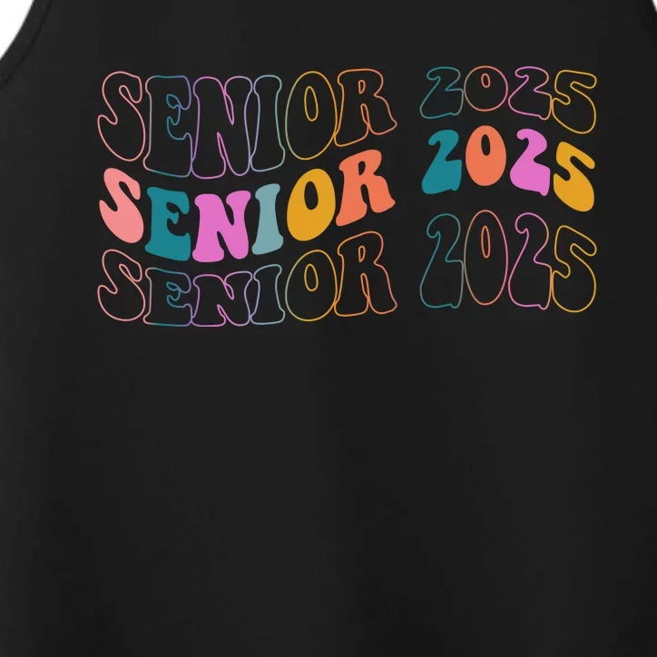 Senior 2025 Retro Class Of 2025 Seniors Graduation Performance Tank