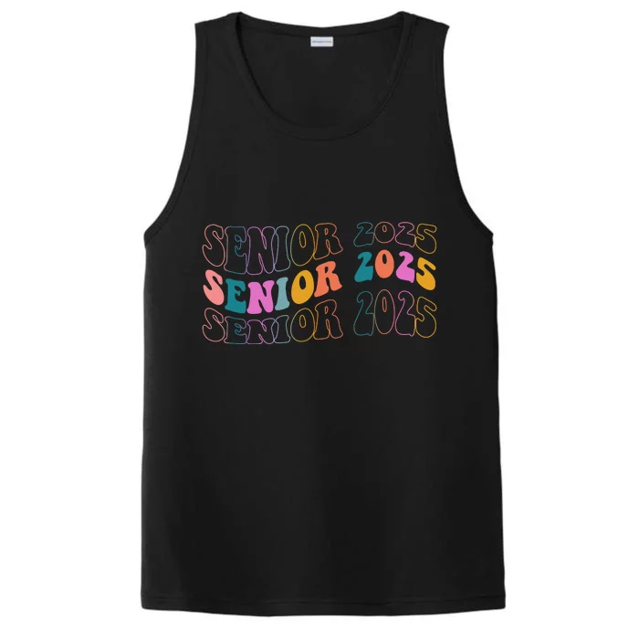 Senior 2025 Retro Class Of 2025 Seniors Graduation Performance Tank