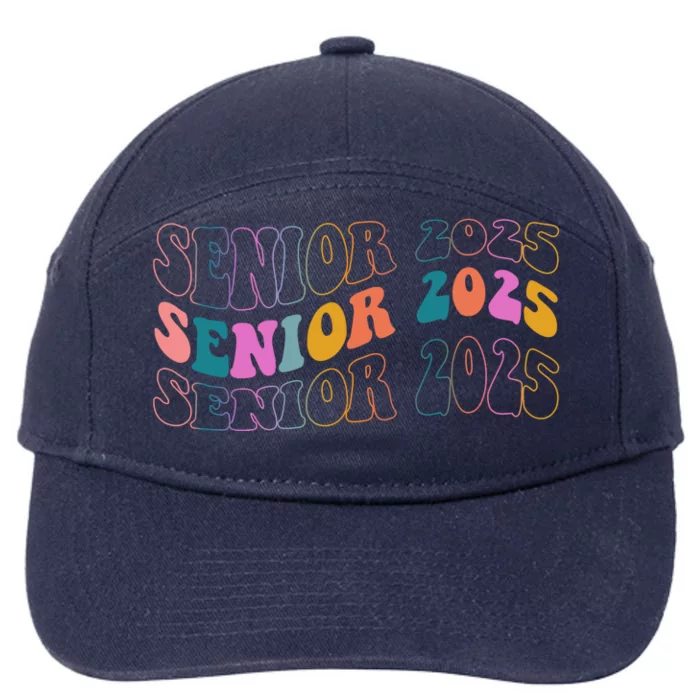 Senior 2025 Retro Class Of 2025 Seniors Graduation 7-Panel Snapback Hat